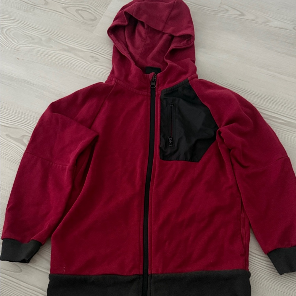 Athletic Works Maroon and Black Kids Jacket